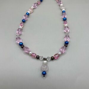 Handmade Beaded Swarovski Pearl Sterling Silver Necklace